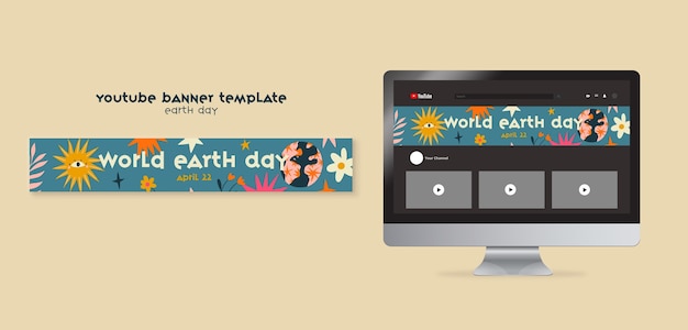 Free PSD earth day template design