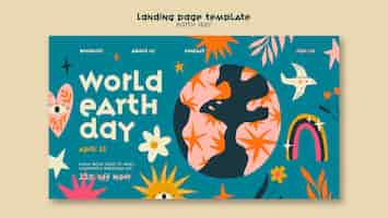 Free PSD earth day template design