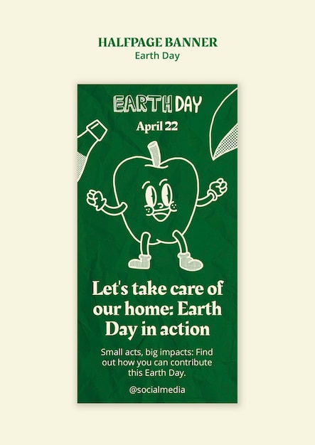 Free PSD earth day template design