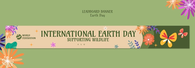 Free PSD earth day template design