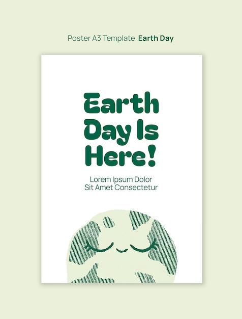 무료 PSD 지구의 날 템플릿 디자인