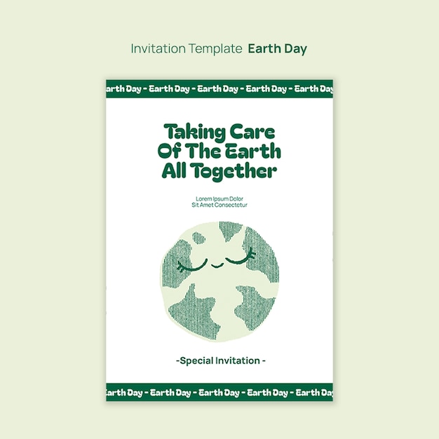 Free PSD earth day template design