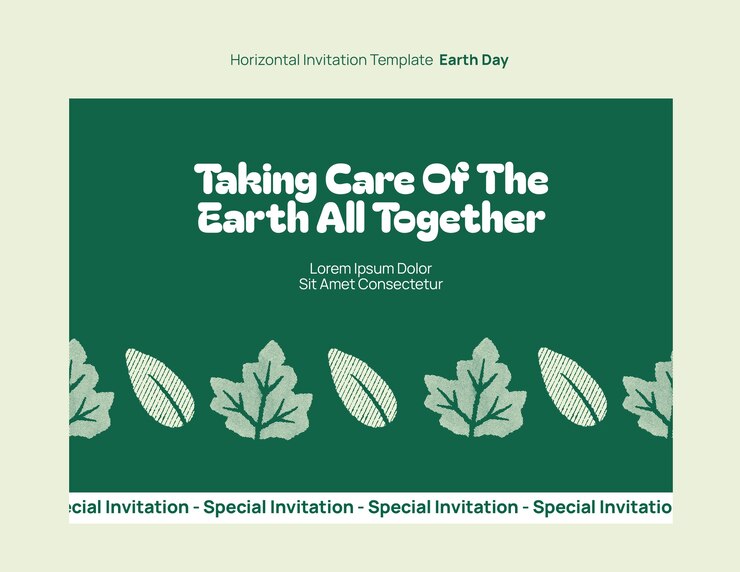 Free PSD earth day template design