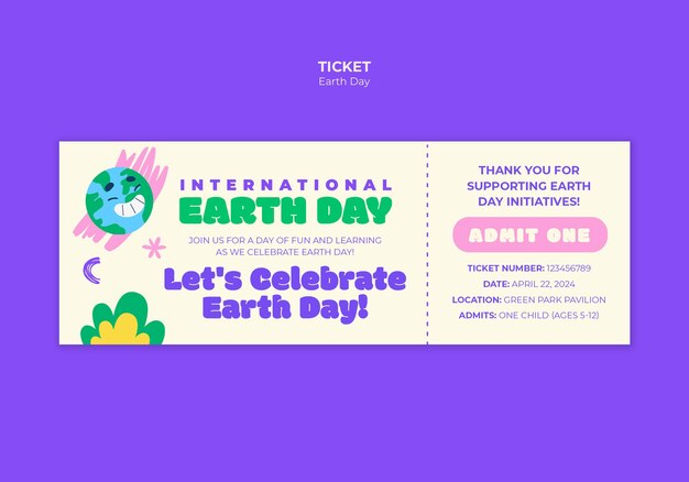 Free PSD earth day template design