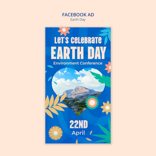 Free PSD earth day template design