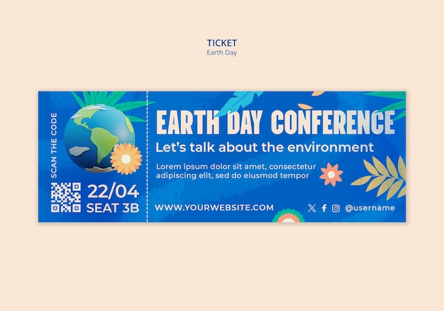 Free PSD earth day template design