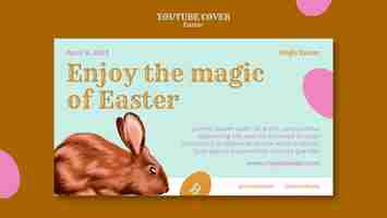 Free PSD easter bunny template design