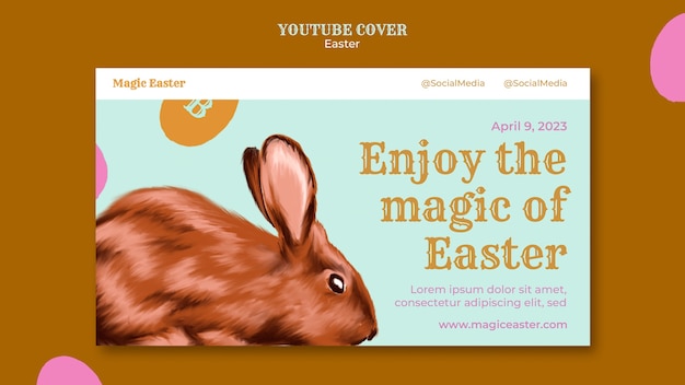 Free PSD easter bunny template design