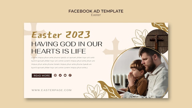 Free PSD easter celebration facebook template