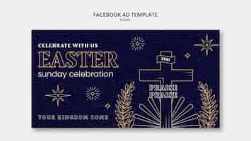 Free PSD easter celebration facebook template