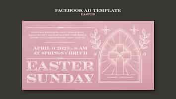 Free PSD easter celebration facebook template