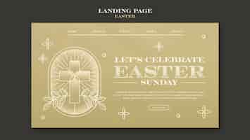 Free PSD easter celebration landing page template