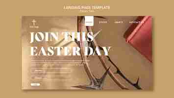 Free PSD easter celebration landing page template