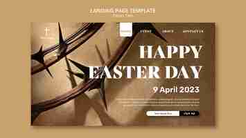 Free PSD easter celebration landing page template