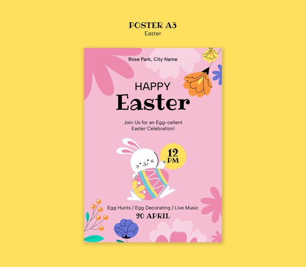 Easter celebration template