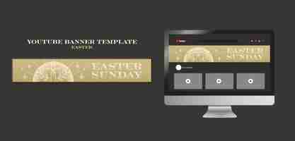 Free PSD easter celebration youtube banner template