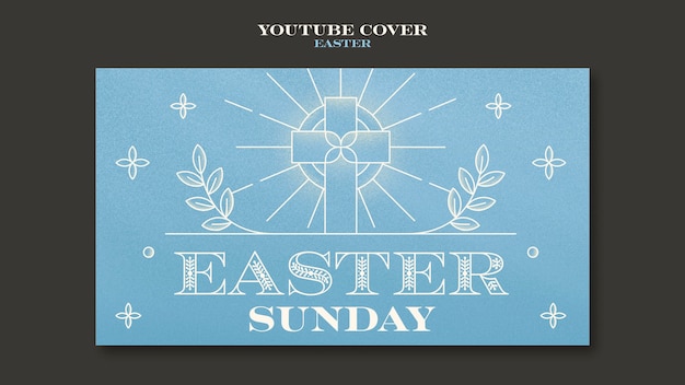 Modello di copertina di youtube per la celebrazione della pasqua