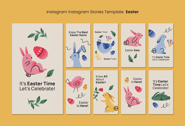 Easter day celebration instagram stories