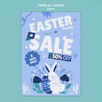 Free PSD easter day celebration poster template