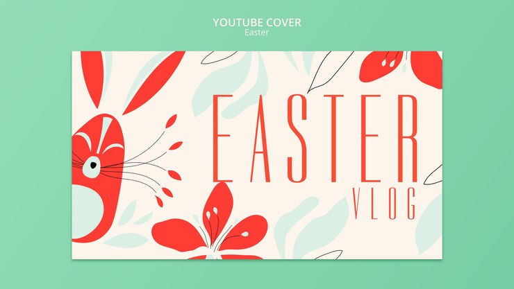 Free PSD easter day celebration youtube cover