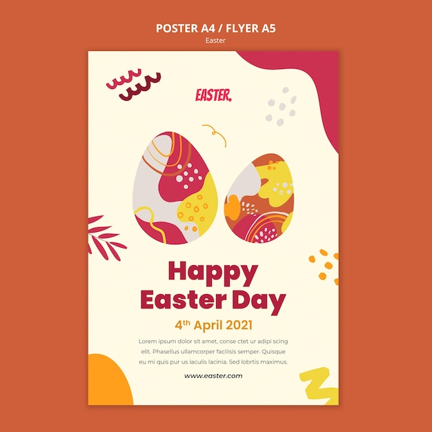 Free PSD easter day print template