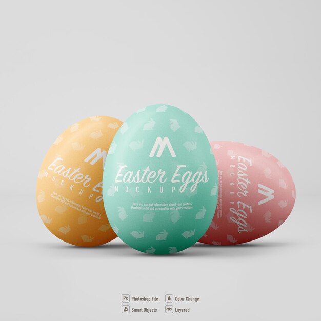 Download Premium Psd Easter Eggs Mockup Design Isolated