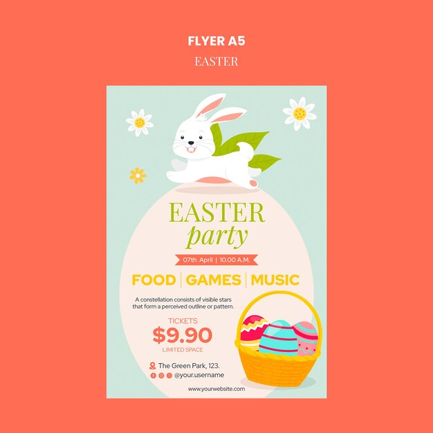 easter flyer template design