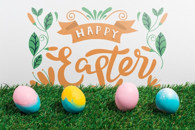 Easter mockup with copyspace for text or logo