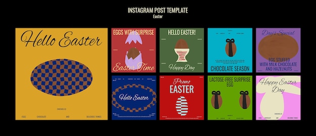 無料PSD イースターのテンプレートデザイン