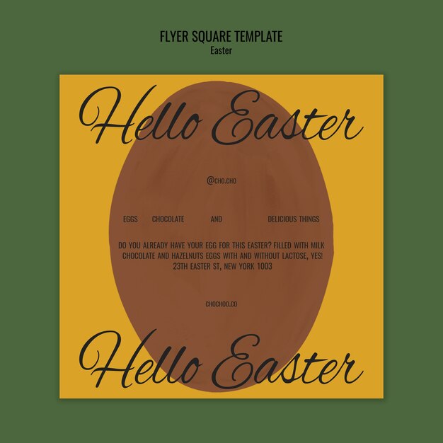 Free PSD easter template design