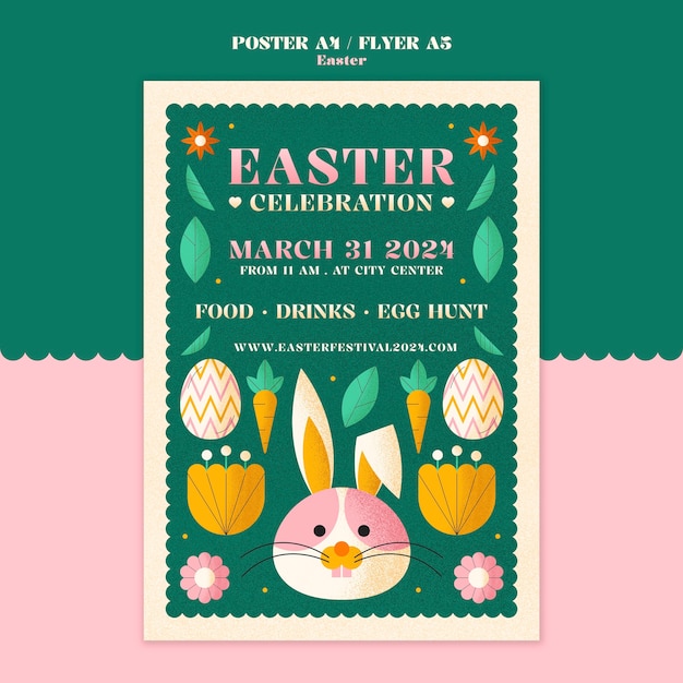 Free PSD easter template design