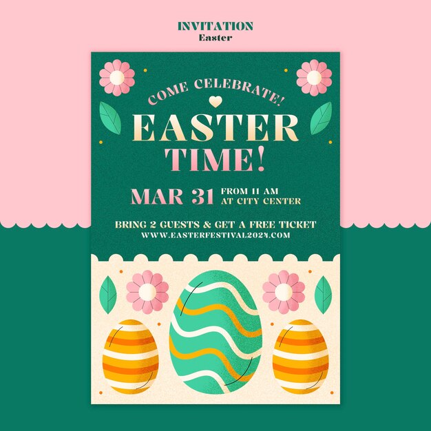 Free PSD easter template design