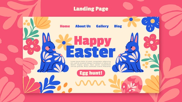 Free PSD easter template design