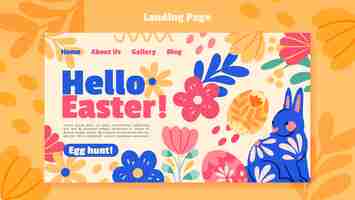 Free PSD easter template design