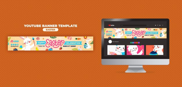 Free PSD easter template design