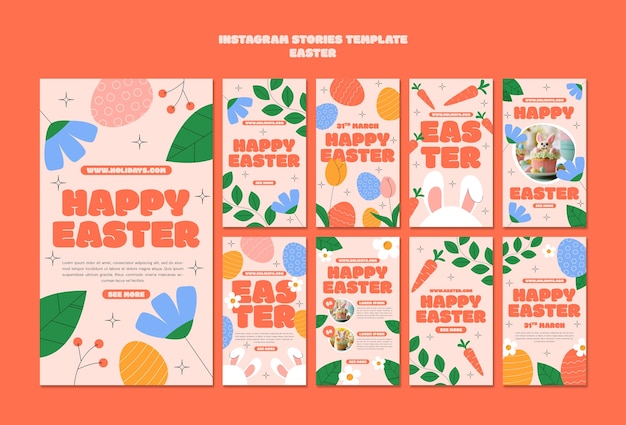 Free PSD easter template design