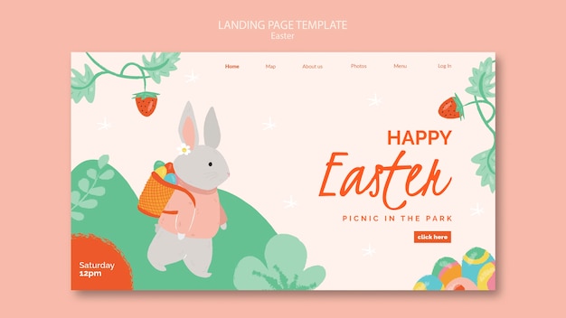 Free PSD easter template design