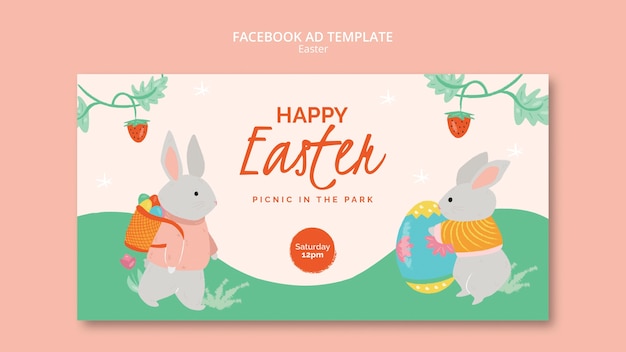 Free PSD easter template design