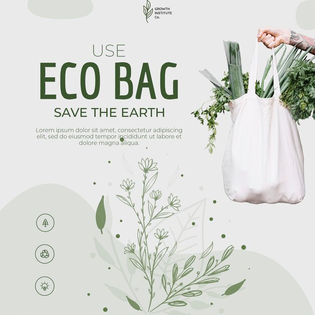 eco bag recycle for environment and shopping
