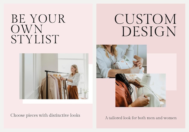 Free PSD eco fashion business template psd set