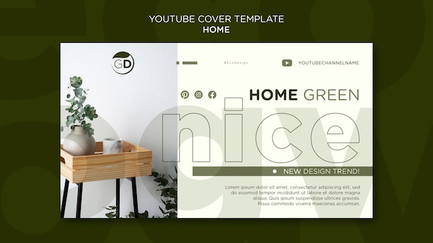 Free PSD eco home real estate youtube cover template