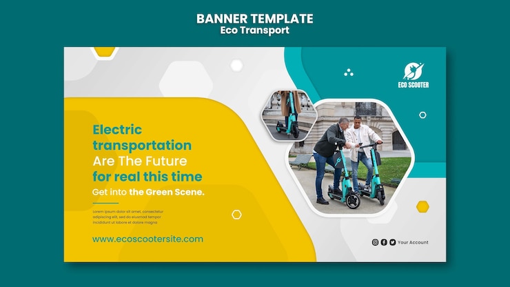 Free PSD eco transport banner design template