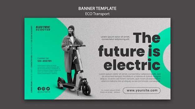 Free PSD eco transport banner template