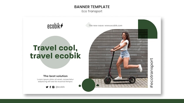 Free PSD eco transport banner template