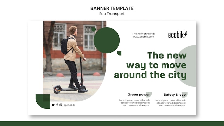 Free PSD eco transport banner template