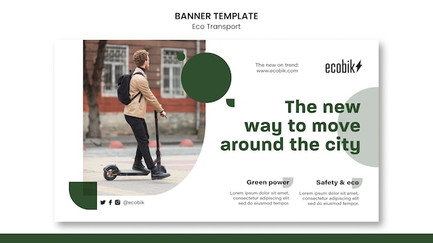 エコ輸送バナーテンプレート