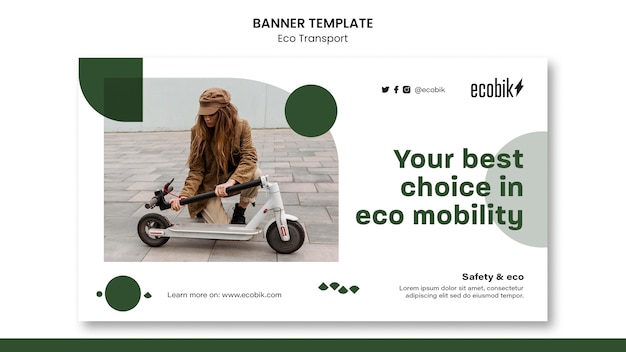 Free PSD eco transport banner template