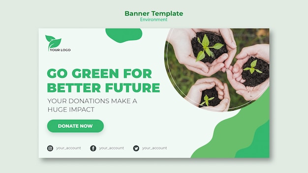 Ecological banner template concept