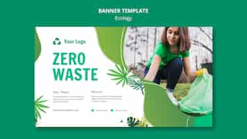 Free PSD ecology concept banner template