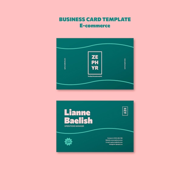 Free PSD ecommerce business cards